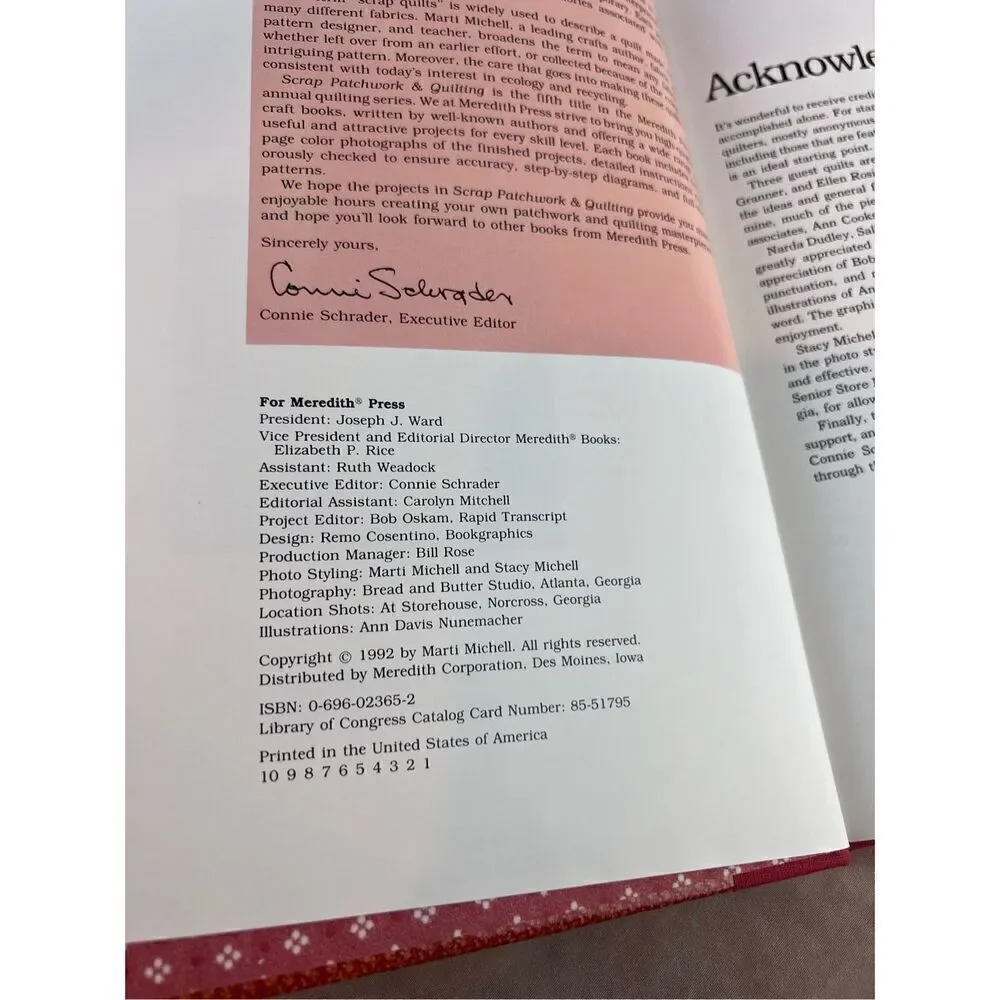 Vintage Quilting Book Scrap Patchwork & Quilting 1992